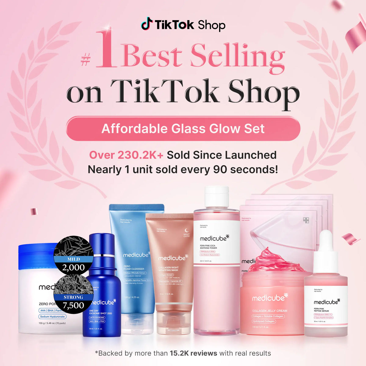 Medicube Affordable Glass Glow Skincare Set | Includes 8 products | K-Beauty