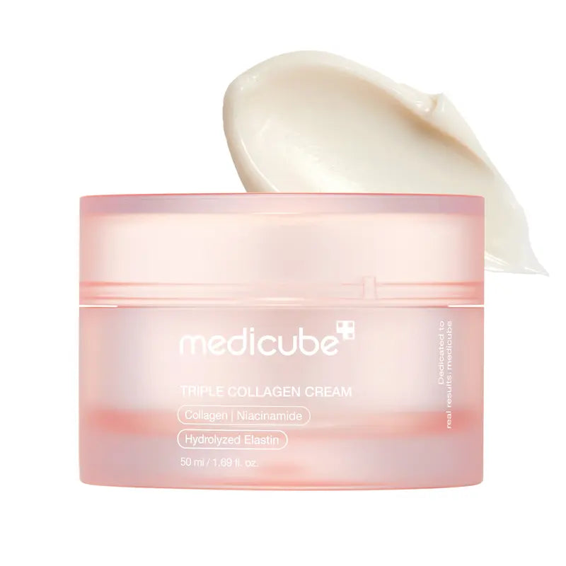 Medicube Triple Collagen Cream (Collagen+Hyaluronic Acid+Niacinamide+Shea Butter) | Hydrating Moisturizer | Korean Skincare